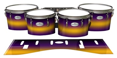 Pearl Championship Maple Tenor Drum Slips - Light Barrier Fade (Purple) (Yellow)