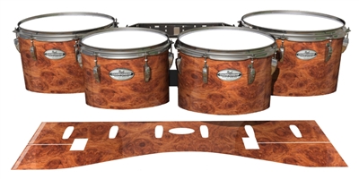 Pearl Championship Maple Tenor Drum Slips - Macro Ormosia Burl (Neutral)