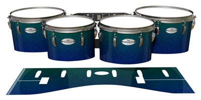 Pearl Championship Maple Tenor Drum Slips - Mariana Abyss (Blue) (Green)