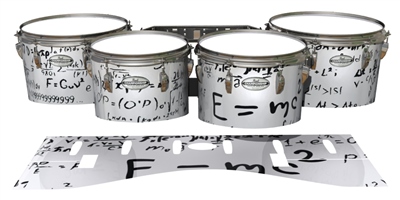 Pearl Championship Maple Tenor Drum Slips - Mathmatical Equations on White (Themed)