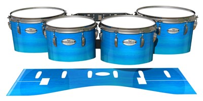 Pearl Championship Maple Tenor Drum Slips - Neptune Stain (Blue)