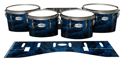 Pearl Championship Maple Tenor Drum Slips - Ocean GEO Marble Fade (Blue)