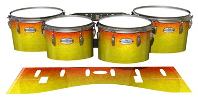 Pearl Championship Maple Tenor Drum Slips - Phoenix Fire (Yellow) (Orange)