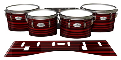 Pearl Championship Maple Tenor Drum Slips - Red Horizon Stripes (Red)