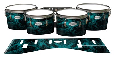 Pearl Championship Maple Tenor Drum Slips - River GEO Marble Fade (Aqua)