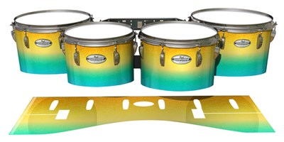 Pearl Championship Maple Tenor Drum Slips - Set Sail (Aqua) (Yellow)