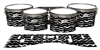 Pearl Championship Maple Tenor Drum Slips - Wave Brush Strokes Black and White (Neutral)