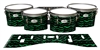 Pearl Championship Maple Tenor Drum Slips - Wave Brush Strokes Green and Black (Green)