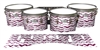 Pearl Championship Maple Tenor Drum Slips - Wave Brush Strokes Maroon and White (Red)