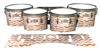 Pearl Championship Maple Tenor Drum Slips - Wave Brush Strokes Orange and White (Orange)