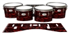 Pearl Championship Maple Tenor Drum Slips - Wave Brush Strokes Red and Black (Red)