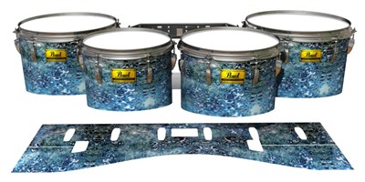 Pearl Championship Maple Tenor Drum Slips (Old) - Aeriform (Blue)