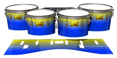 Pearl Championship Maple Tenor Drum Slips (Old) - Afternoon Fade (Blue)