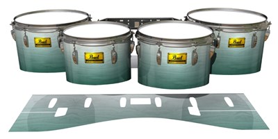 Pearl Championship Maple Tenor Drum Slips (Old) - Alpine Fade (Green)