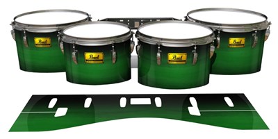 Pearl Championship Maple Tenor Drum Slips (Old) - Asparagus Stain Fade (Green)