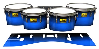 Pearl Championship Maple Tenor Drum Slips (Old) - Azure Stain Fade (Blue)