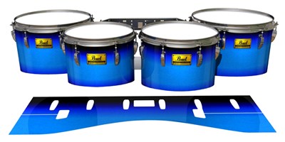 Pearl Championship Maple Tenor Drum Slips (Old) - Bluez (Blue)