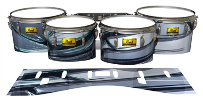 Pearl Championship Maple Tenor Drum Slips (Old) - Broken Glass (Themed)