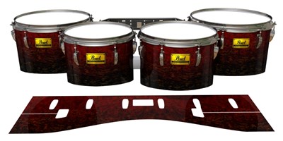 Pearl Championship Maple Tenor Drum Slips (Old) - Burgundy Rock (Red)