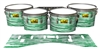 Pearl Championship Maple Tenor Drum Slips (Old) - Chaos Brush Strokes Green and White (Green)