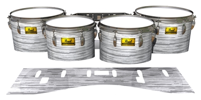 Pearl Championship Maple Tenor Drum Slips (Old) - Chaos Brush Strokes Grey and White (Neutral)