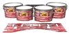 Pearl Championship Maple Tenor Drum Slips (Old) - Chaos Brush Strokes Red and White (Red)