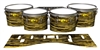 Pearl Championship Maple Tenor Drum Slips (Old) - Chaos Brush Strokes Yellow and Black (Yellow)