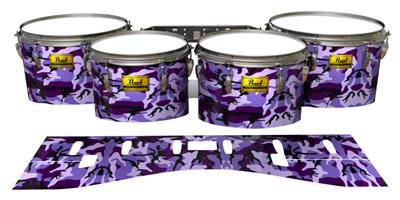 Pearl Championship Maple Tenor Drum Slips (Old) - Coastline Dusk Traditional Camouflage (Purple)