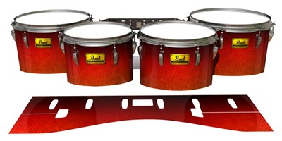 Pearl Championship Maple Tenor Drum Slips (Old) - Coral Sunset (Orange)