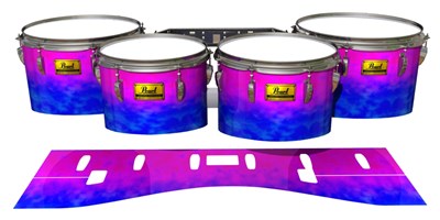 Pearl Championship Maple Tenor Drum Slips (Old) - Cotton Candy (Blue) (Pink)