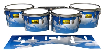 Pearl Championship Maple Tenor Drum Slips (Old) - Cumulus Sky (Themed)