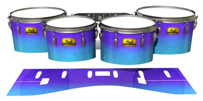 Pearl Championship Maple Tenor Drum Slips (Old) - Dejavu (Blue)