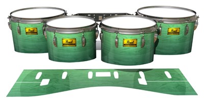 Pearl Championship Maple Tenor Drum Slips (Old) - Elusive Green Fade (Green)