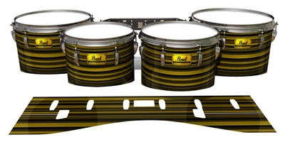 Pearl Championship Maple Tenor Drum Slips (Old) - Gold Horizon Stripes (Yellow)