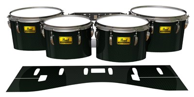 Pearl Championship Maple Tenor Drum Slips (Old) - Green Carbon Fade (Green)