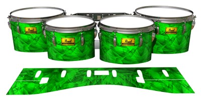 Pearl Championship Maple Tenor Drum Slips (Old) - Green Cosmic Glass (Green)