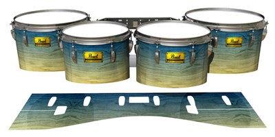 Pearl Championship Maple Tenor Drum Slips (Old) - Guardsmen Beach (Blue)