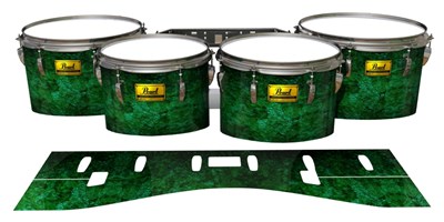 Pearl Championship Maple Tenor Drum Slips (Old) - Hulk Green (Green)