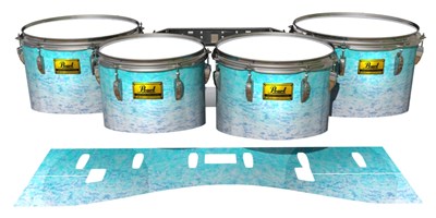 Pearl Championship Maple Tenor Drum Slips (Old) - Icebreaker (Blue)