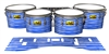 Pearl Championship Maple Tenor Drum Slips (Old) - Lateral Brush Strokes Blue and White (Blue)