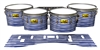 Pearl Championship Maple Tenor Drum Slips (Old) - Lateral Brush Strokes Navy Blue and White (Blue)