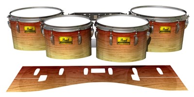 Pearl Championship Maple Tenor Drum Slips (Old) - Lion Red Stain (Red)