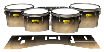 Pearl Championship Maple Tenor Drum Slips (Old) - Maple Woodgrain Black Fade (Neutral)