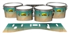 Pearl Championship Maple Tenor Drum Slips (Old) - Maple Woodgrain Teal Fade (Blue) (Green)