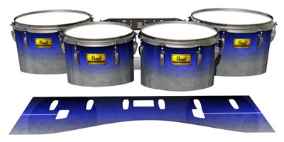 Pearl Championship Maple Tenor Drum Slips (Old) - Meteorite Fade (Blue)