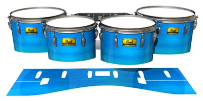 Pearl Championship Maple Tenor Drum Slips (Old) - Neptune Stain (Blue)