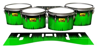 Pearl Championship Maple Tenor Drum Slips (Old) - Nightbreak (Green)