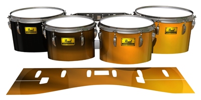 Pearl Championship Maple Tenor Drum Slips (Old) - Orange Light Rays (Themed)