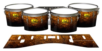 Pearl Championship Maple Tenor Drum Slips (Old) - Pangaea Fade (Orange)