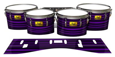 Pearl Championship Maple Tenor Drum Slips (Old) - Purple Horizon Stripes (Purple)